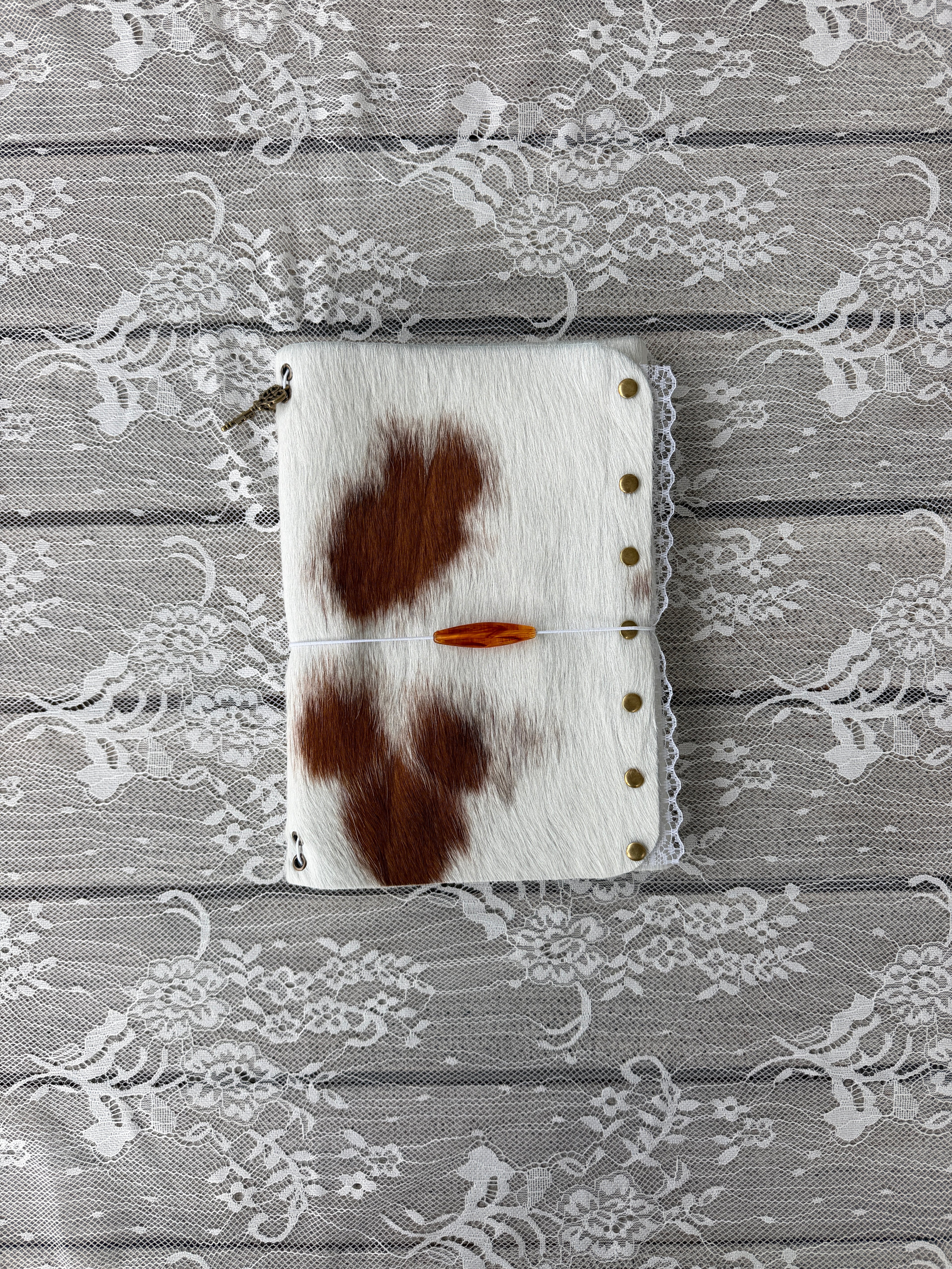 A5 Cowhide Lace Journal